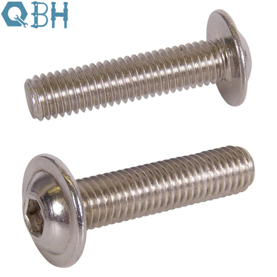 Button Flanged Socket Head Cap Screw Stainless Steel 304 316 ISO 7380-2