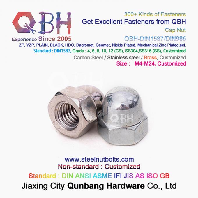 QBHの冷たい造るCLは4/6/8/10/12個のカーボン ステンレス鋼半球形カバー帽子のドングリ ナット自動車の締める物を締めた 0