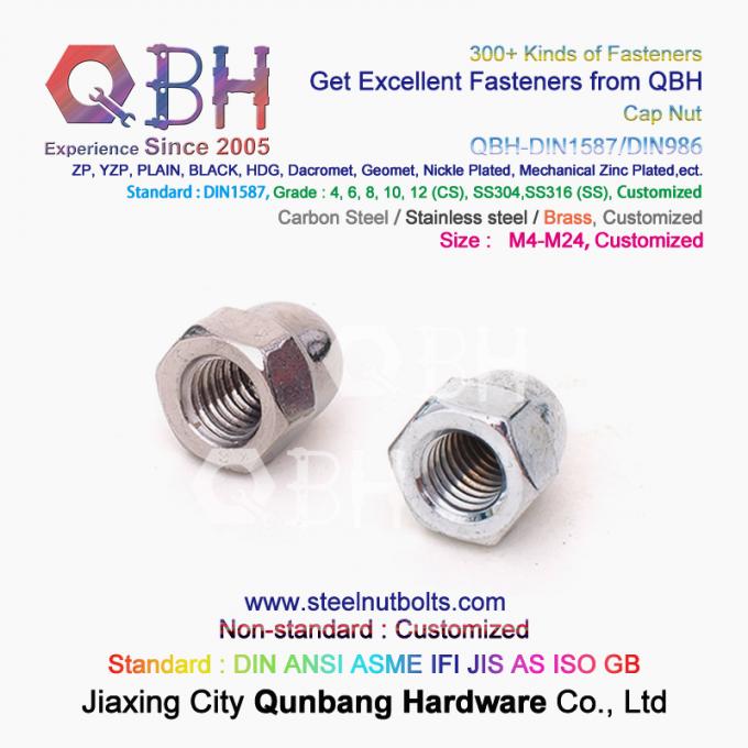 QBHの冷たい造るCLは4/6/8/10/12個のカーボン ステンレス鋼半球形カバー帽子のドングリ ナット自動車の締める物を締めた 1