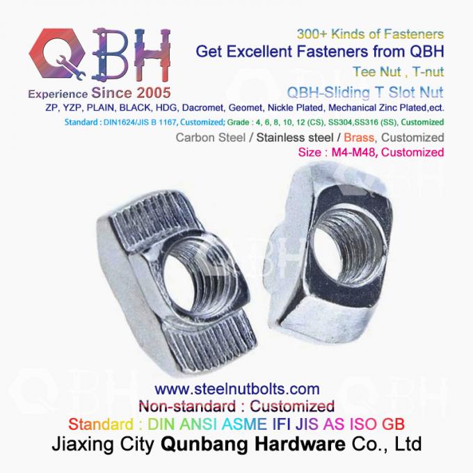 QBHの4040のシリーズ産業アルミニウム フレームはTナットを滑らせるTのハンマーのタイプTスロット ナットを構成する 1