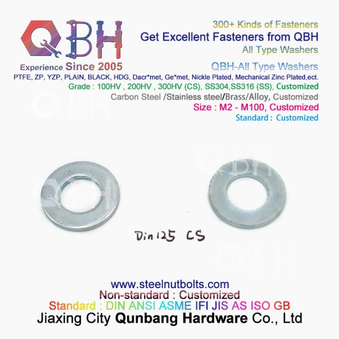 QBH DIN125 DIN127 F436 F436M F959 F959M DIN434 DIN436 NFE25-511の全タイプの平らなばねは歯付き円形の正方形の洗濯機の先を細くした 1