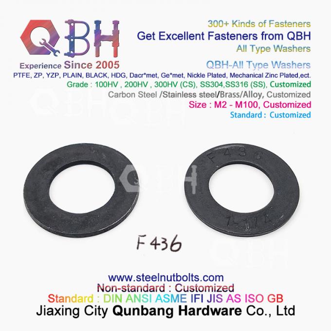 QBH DIN125 DIN127 F436 F436M F959 F959M DIN434 DIN436 NFE25-511の全タイプの平らなばねは歯付き円形の正方形の洗濯機の先を細くした 3