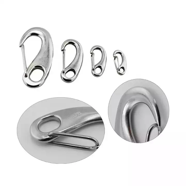 Customized Stainless Steel Egg Shaped Spring Clip Hook