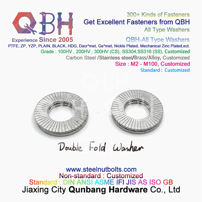 QBH DIN125 DIN127 F436 F436M F959 F959M DIN434 DIN436 NFE25-511の全タイプの平らなばねは歯付き円形の正方形の洗濯機の先を細くした 9